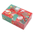 Christmas Kraft Paper Cupcake Gift Box with Open Window 4 Holes for Mousse Dessert Transparent Christmas Cupcake Displays