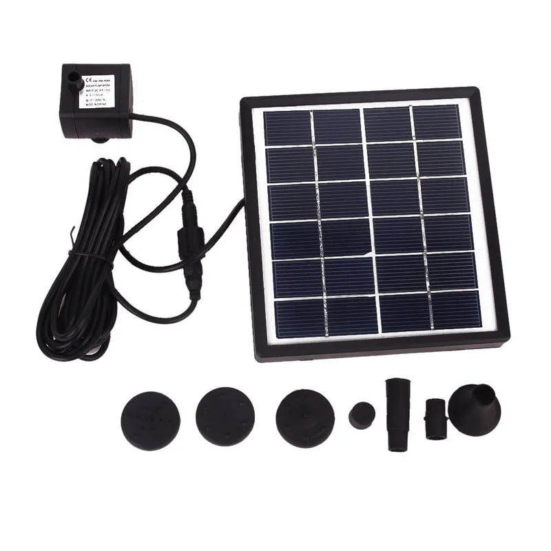 BSV Plastic Led Garden Pond Landscape Solar Lake Battery Operated Outdoor Wall Hanging Water Round Fountain Pool Pump Decorative