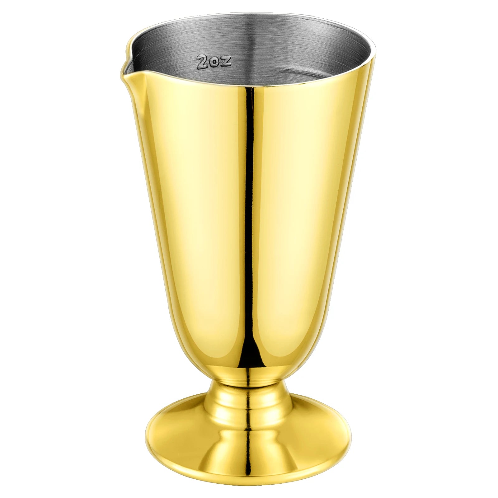 Golden Stainless Steel Jigger 2oz Double-layer Portable Unbreakable Cocktail Mixing Tool for Bar Use