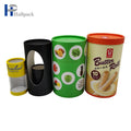 Eco Friendly Custom Food Grade Cardboard Cylinder Box With PVC Window Paper Tube Packaging for Drink Cookie Chocolate Nuts