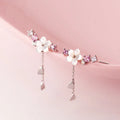 New Fashion Jewelry S925 Sterling Silver Flower Diamond Shell Heart Tassels Stud Earrings 925 Silver for Women G5389