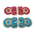 Gold Metal Rhinestone Embellishments Flat Back Rhinestone Brooch Sew on Rhinestone Applique for Dress