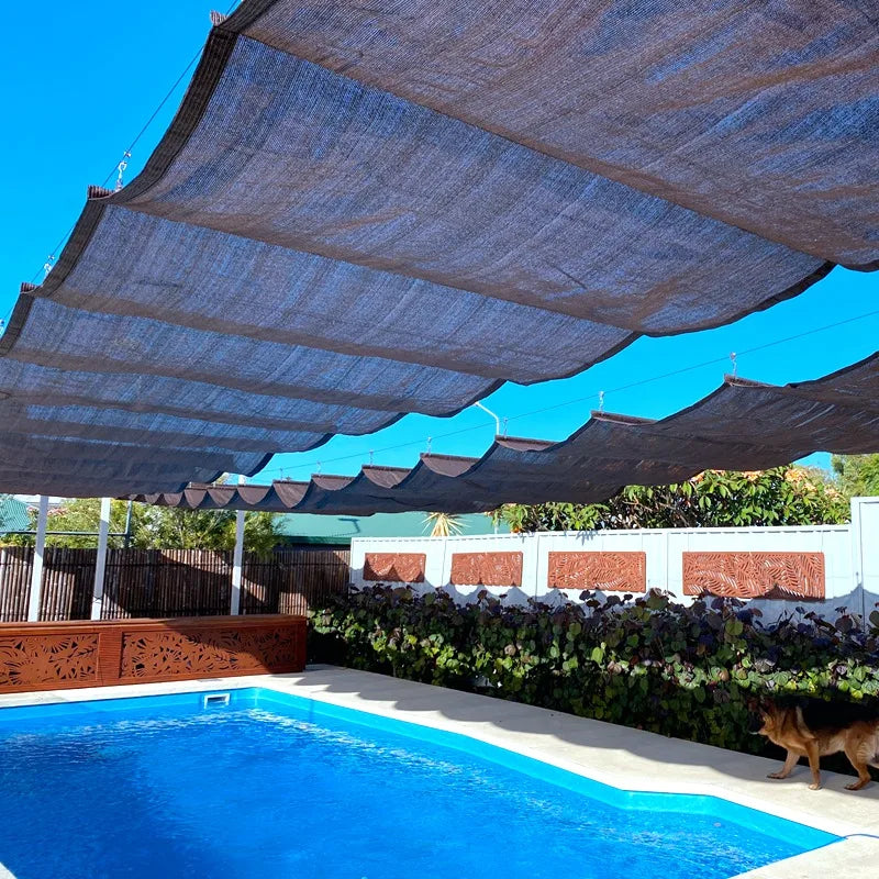 Customizable Anti-UV Retractable Sunshade Net Telescopic Wave Sun Shade Sails Garden Gazebo Pergolas Sliding Wave Canopy