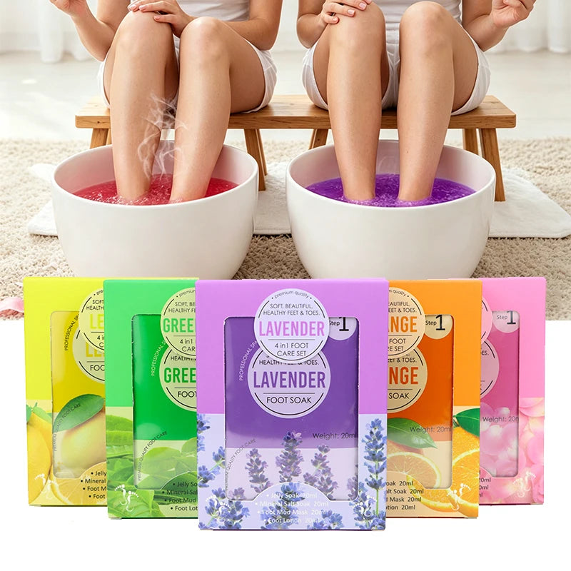 Private Label Pedicure Manicure Foot Spa 4 in 1 Pedicure Soak Liquid Pure Epsom Salt Pedicure Foot Soakpedicure Foot Soak