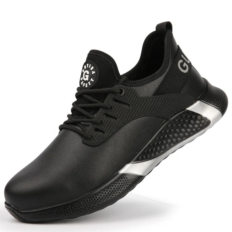 GUYISA New Design Safety Shoe Soft PU Sole Puncture Resistant Steel Toe Safety Shoe