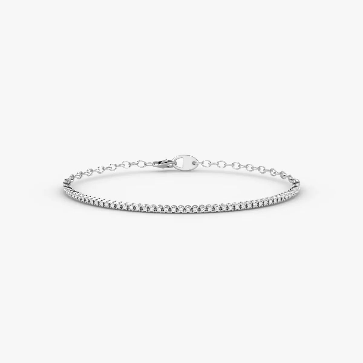 Jewelry Custom Trendy 925 Sterling Silver Half Tennis Bracelet
