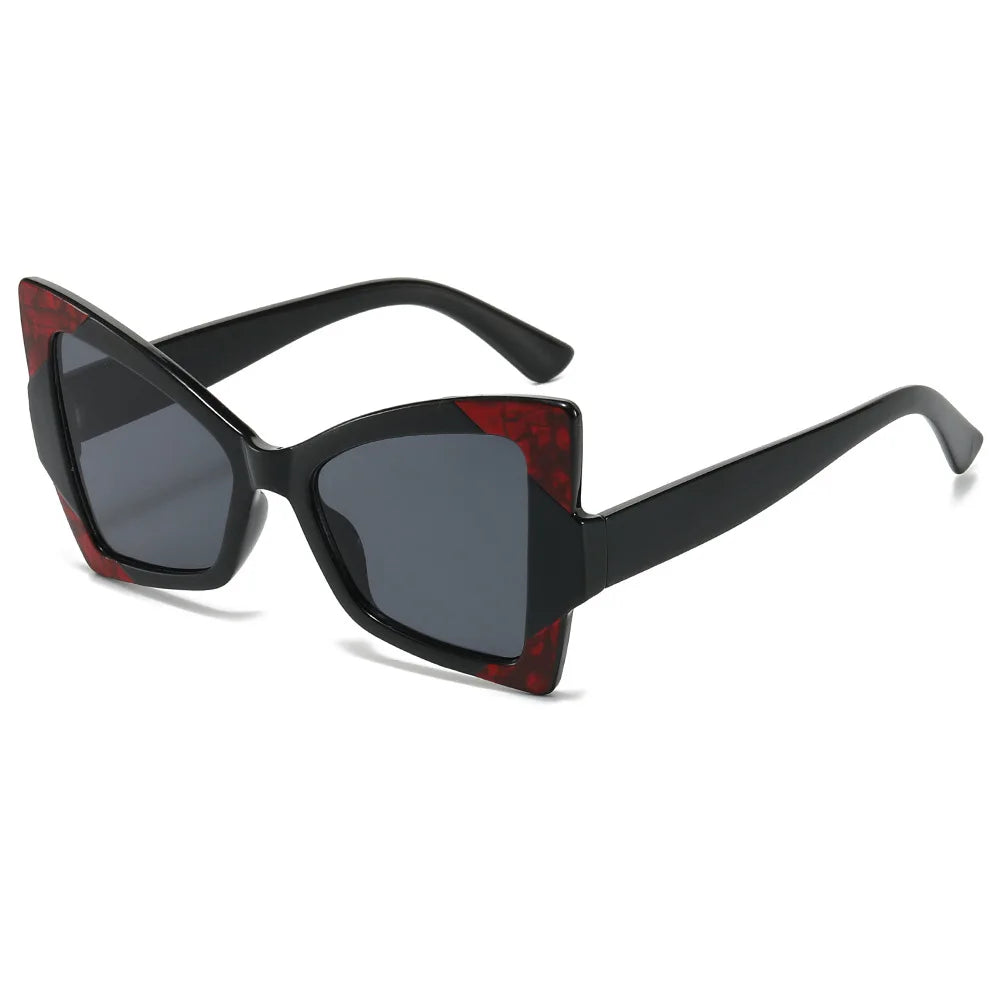 2024 New Cat-eye Sunglasses Female Color Sunglasses Modern Europe and the United States Butterfly-shaped  Glasses