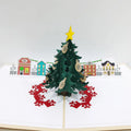 Luxury 3d Christmas Tree Pattern Greeting Card Festival Blessing Envelope Hollowed Creative Pop up Merry Christmas Cards