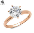 Engagement Custom Jewelry Gold 14k 18k Real Solid Gold Women Moissanite Diamond Rings
