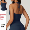 CNSHELL Beautiful Back Halter Custom Logo Brushed Fabric Yoga Fitness Running Gym Skinny Fitting Top