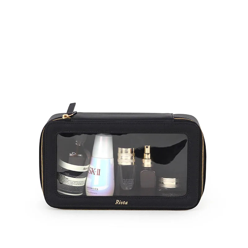 Eco Friendly Pvb Transparent Tpu Custom Logo Makeup Bag Leather Clear Cosmetic Bag