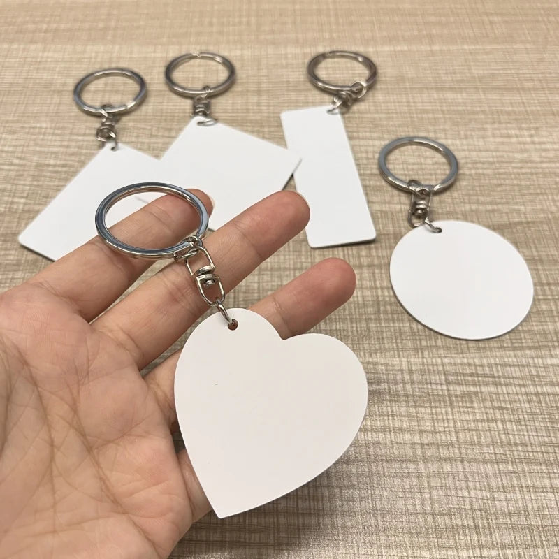 Factory Direct Sale Custom Printing Photo Metal Sublimation Blank Double-Sided Blank Aluminum Keychains