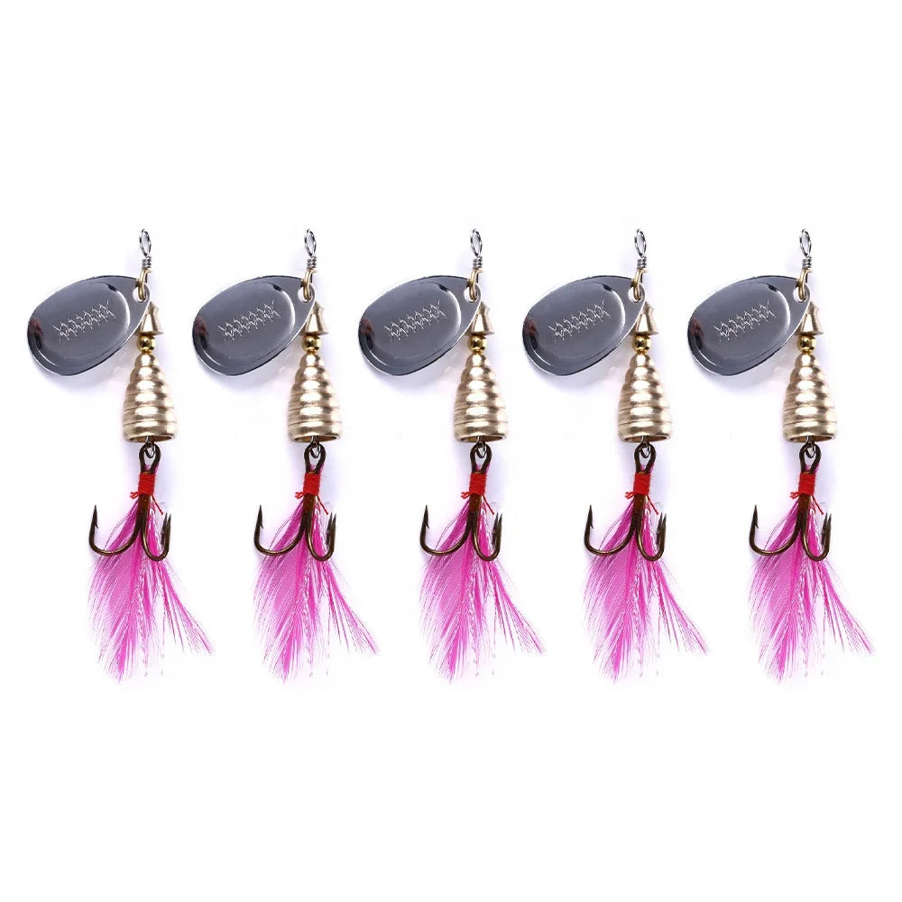 Hengjia Metal Spinner Fishing Lure 7cm 9.5g Spoon Bait Fishing Tackle