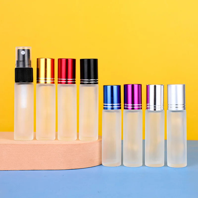 10m 5mll Bamboo Glass Roller Bottle Silver Top Glass Roller Ball Bottle Perfume Packing