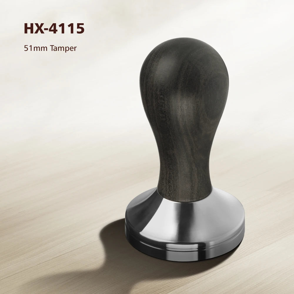 Coffee Maker Accessories 304SS Head Blackwood Handle Coffee Bean Press Powder Coffee Tamper 51mm Espresso Distributor
