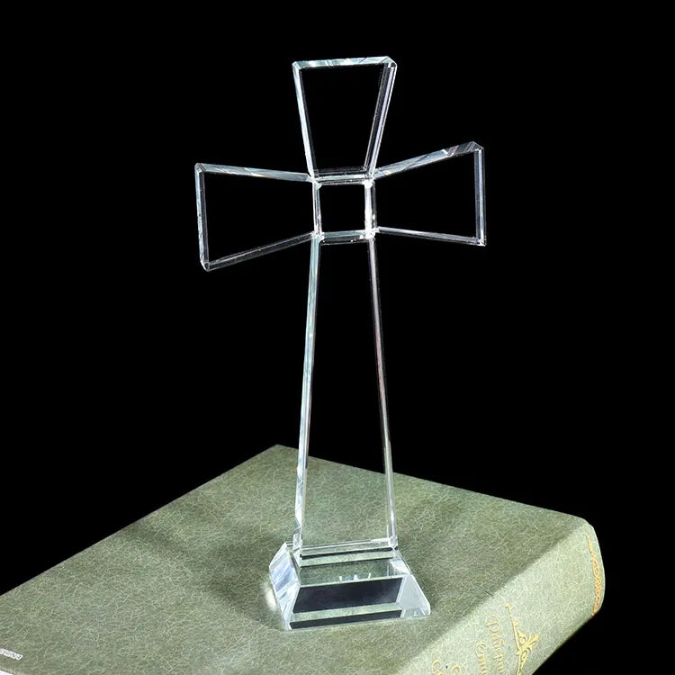 Distinctive Design Christian Style Crystal Glass Cross MH-S037