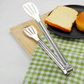 304 Stainless Steel Food Tongs Kitchen Salad BBQ Buffet Serving Tongs Bread Clip Tongs for Frying Cooking Clipping Toast Pastry