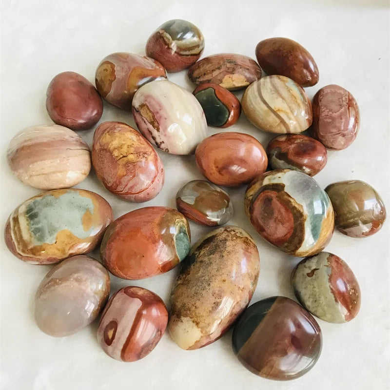 Natural Desert Jasper Different Sizes Ocean Palm stone Polychrome Stone Palm Stone