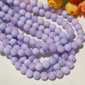 Lilac Light Purple Jade Stone Fantasy Purple Round Stone Beads Strand for DIY Bracelet Necklace Making