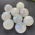 Aura Quartz Moon Ball Natural Crystal Gemstone Aura Clear Quartz Moon