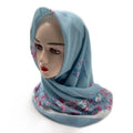 Hotsale New Design Printed Hijab Premium Cotton Voile square Scarves  for Muslim Women