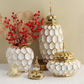 Modern Light Luxury Chinese Ceramic Vase - New Home Decoration Ginger Jar Pot for Living Room