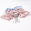 Fancy Bow Cross Section Rhinestone Metal Ladies and Girls Hair Accessory Clip
