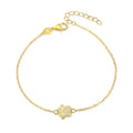 POLIVA Cute Dog Paw Slap Bracelets Gold Chain 925 Sterling Silver Bracelet