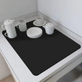 2024 Dish Drying Mat for Kitchen Counter Heat Resistant Drainer Mats with Non-slip Rubber Backed Easy to Clean Dish Rack Pad