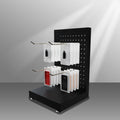 Metal Material Pegboard Display StandKeychain Display Small Pegboard Display Rack Support Customization Factory Outlet