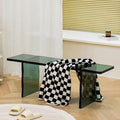 Modern Creative Acrylic Bed End Stool Long Plastic Shoe Changing Chair for Dining for Home Hotel or Villa