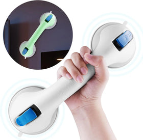 12 Inch Glow at Night Plastic Suction Grab bar Glow-in-the-dark Safety Bathroom Suction Grab Rails