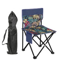 Outdoor Camping Portable Carp Fishing Chair Foldable with Metal Backrest and Phone Holder Pocket
