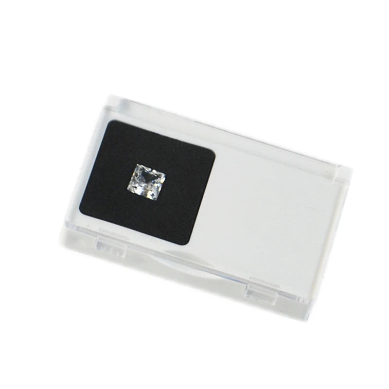 Innovative Personality Acrylic Flap Transparent square Bare Diamond Bare Stone Color Gem Storage Display Jewelry Box