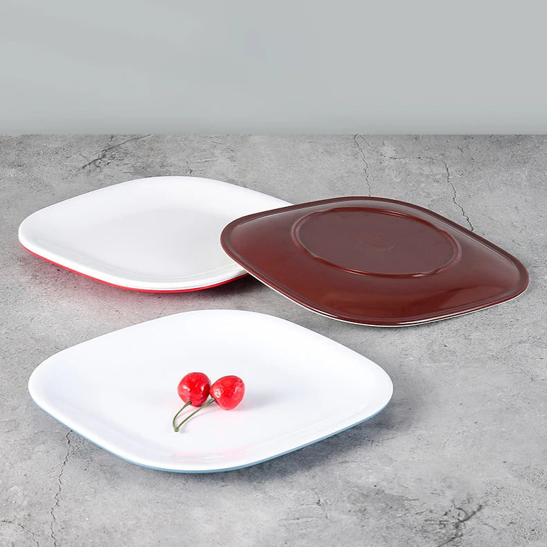 Square Nordic Dinner Plate Set Wholesale Reusable Dinner Serving Plate for Party Wedding Hotel Events