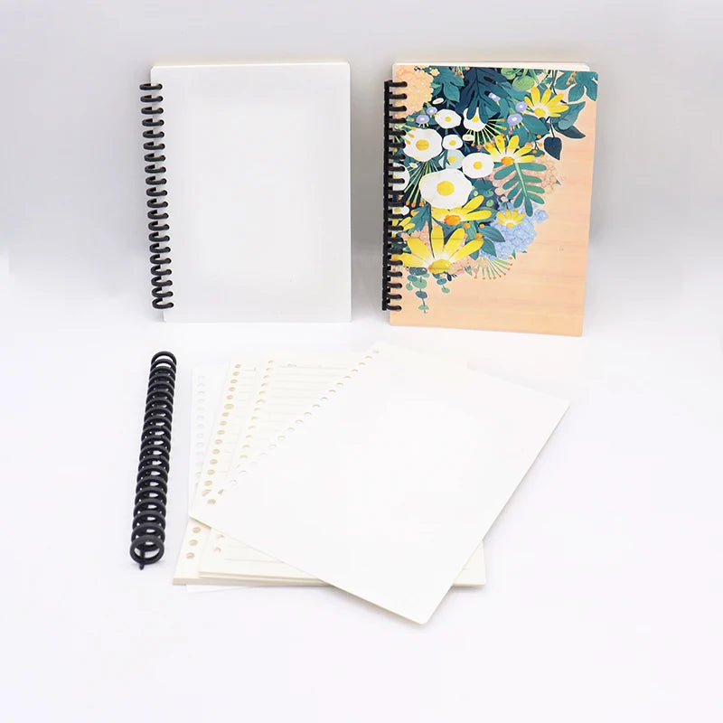 Luxury Custom A5 Hardcover Spiral Notebook Sublimation Printed Diary with Thread Sewing for Students
