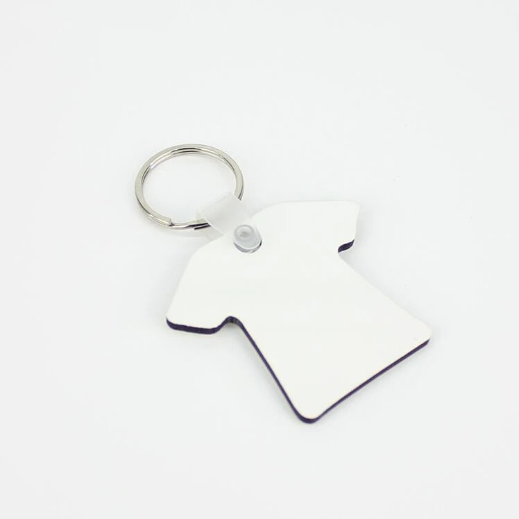 RubySub Wood MDF Wholesale Tshirt Shape Key Chain With Custom Logo