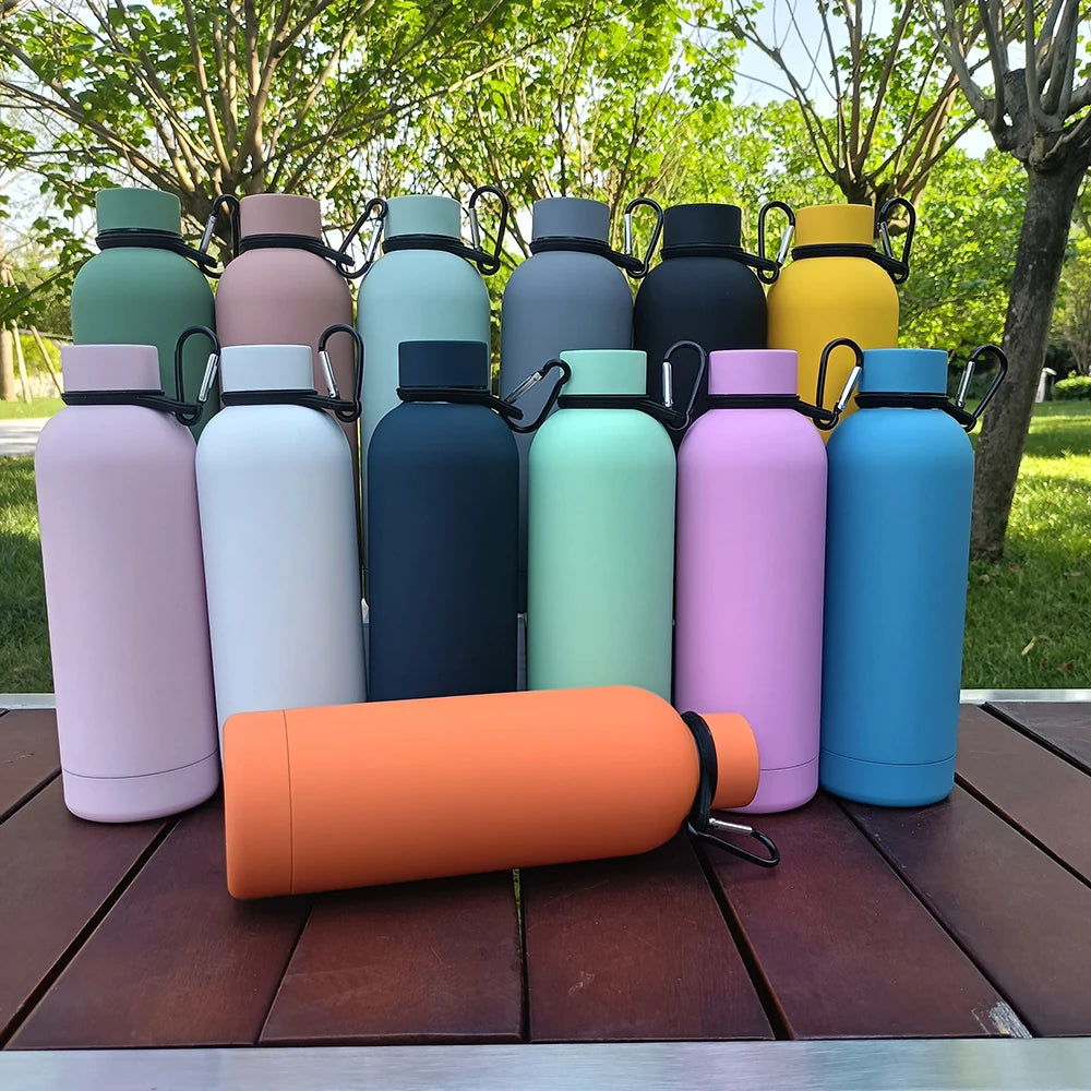 Eco Friendly Custom Hot Water Bottle 500ml Insulated Sports Stainless Steel Water Bottle with Custom logo