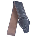 Electric Acoustic Guitar Bass Soft Straps With PU Leather Ends Brown Adjustable Guitar Strap