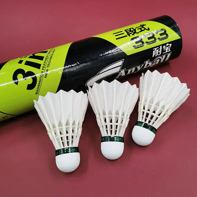 Anyball 333 Singapore-shuttlecock Durable Duck Feather Training Badminton Shuttlecock