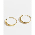 2022 INS 925 Sterling Silver Jewelry Gradually Round Arc Ear Wire Hoop Earrings for Woman
