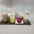 Disposable Plastic Pet Cups Cold Drinks U Shape  Boba Cups for Beverage Usage