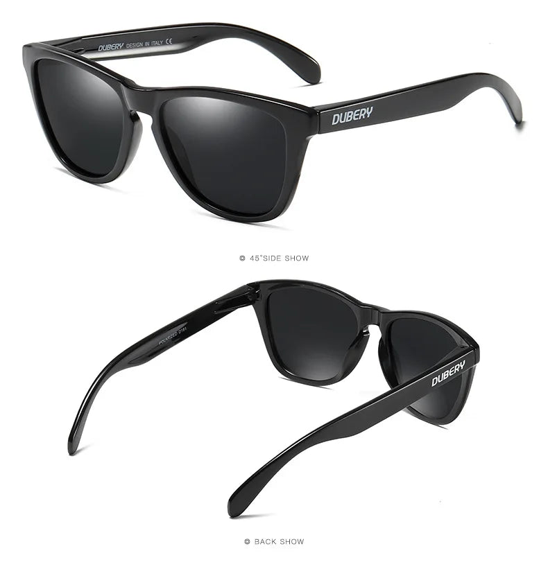 Dubery D181 Green Mirror Vision Polarized Retro Sport Sunglasses Customize Logo