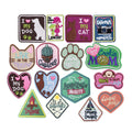 Cute Cartoon Pet Embroidery Badge Applique Iron on Patch Cat Dog Patch