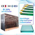 Customized Large High-Strength Flat Tempered Glass for Hotel Outdoor Building Facades Indoor Interiors Bathroom Decoration