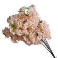 Royal Artificial Silk Cloth Cherry Blossom Flower 4 Branches Simulation Flower for Wedding Cherry Blossom Branches