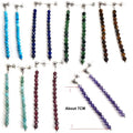 Natural Cut 4mm Beads Crystal Tourmaline Tassel Earrings for Women Long Dangle Earring Line Accessories Trendy Ear Jewelry