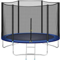 Outdoor Round Jump Trampoline for Kids and Adults Fitness Steel Foot Indoor Enclosure with Safety Ladder Soft TUV Certified