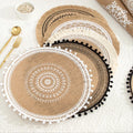 Simple Hand-woven Jute Placemats Retro Restaurant Cotton and Linen Decorative Mats Shooting Props Vase Mats
