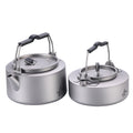 Camping Tea Pots & Kettles Titanium 0.6L/1L  Portable Outdoor Coffee Teapot Kettle Coffee Pot Camping Water Kettle